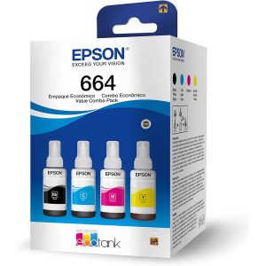 Epson T664 Pack 4 Botellas de Tinta Original