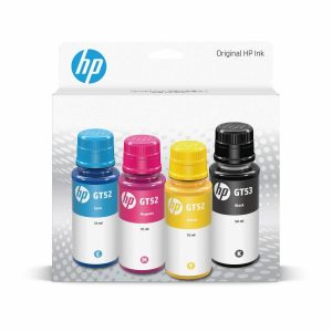 HP GT53/GT52 Pack 4 Botellas de Tinta Negro/Cian/Magenta/Amarillo