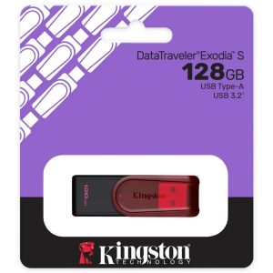 Kingston DataTraveler Exodia S 128GB USB 3.2 Gen 1 Rojo