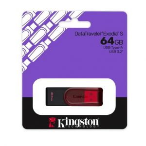 Kingston DataTraveler Exodia S 64GB USB 3.2 Gen 1 Rojo